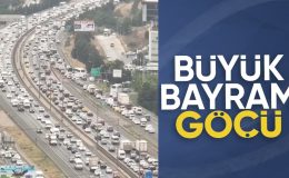 Bayram tatili dolayısıyla yollarda trafik yoğunluğu yaşanıyor